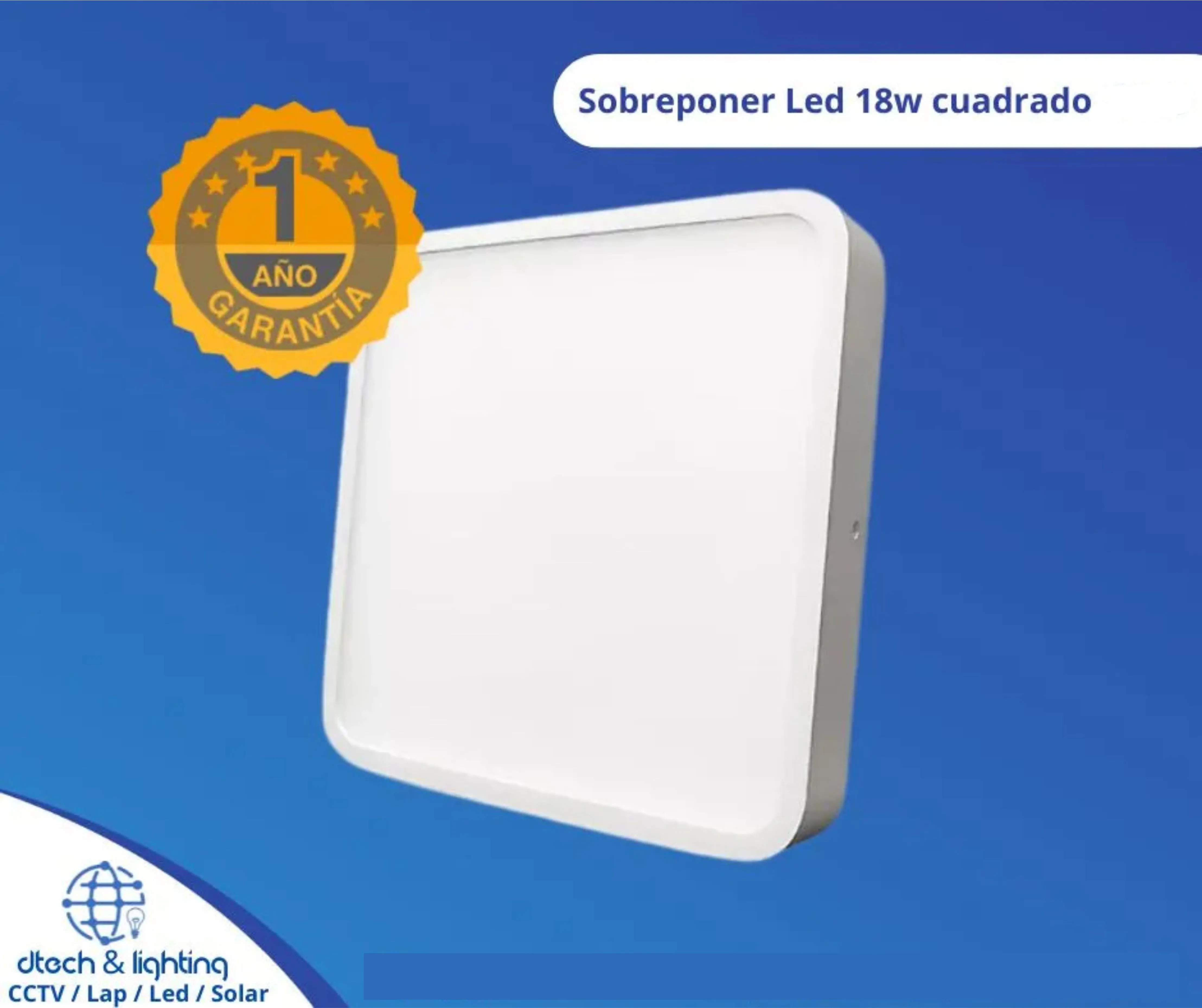 Foco Sobreponer Led18W Cuadrado