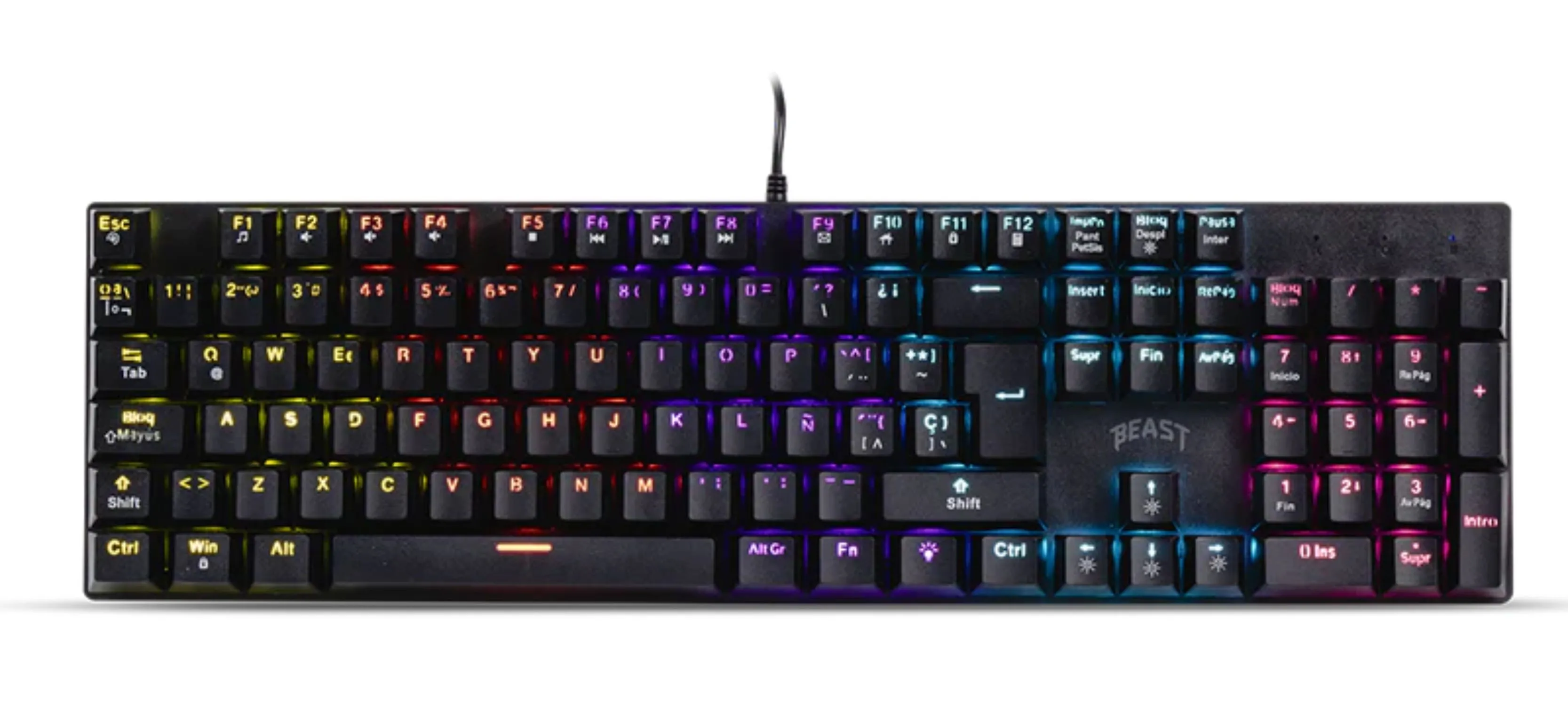 Teclado gamer |STF Beast Abysmal armor tournament |mecanico con luz
