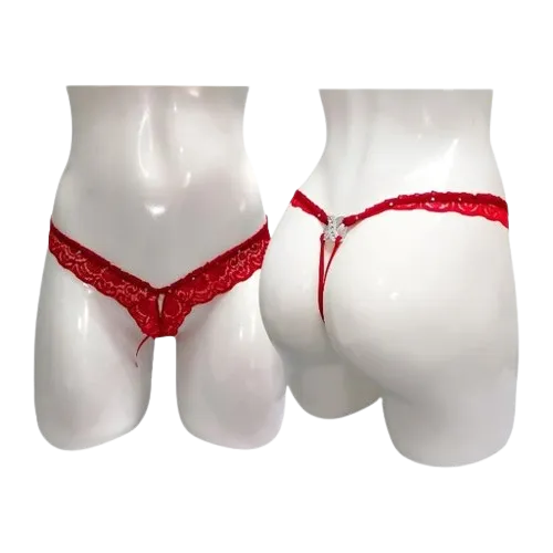 Juguetes - Tanga 1284 Rojo y Negro