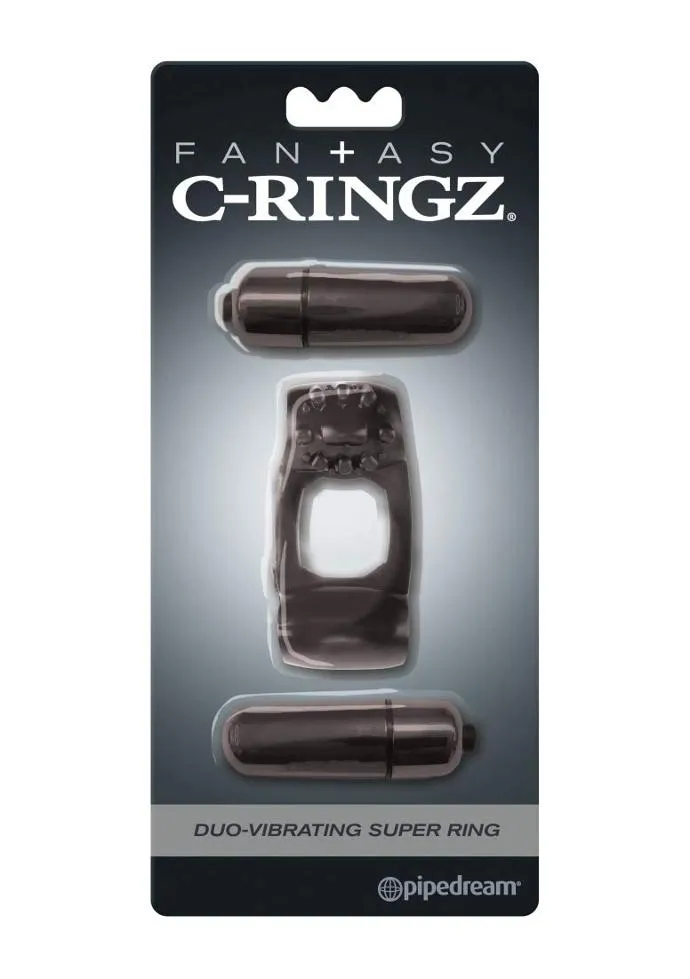 Fantasy C-Ringz Duo Vibrating Super Ring Black