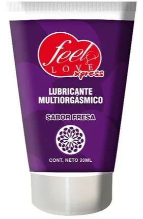 Lubricante Feel Love Multiorgásmico Sabor Fresa 20ml