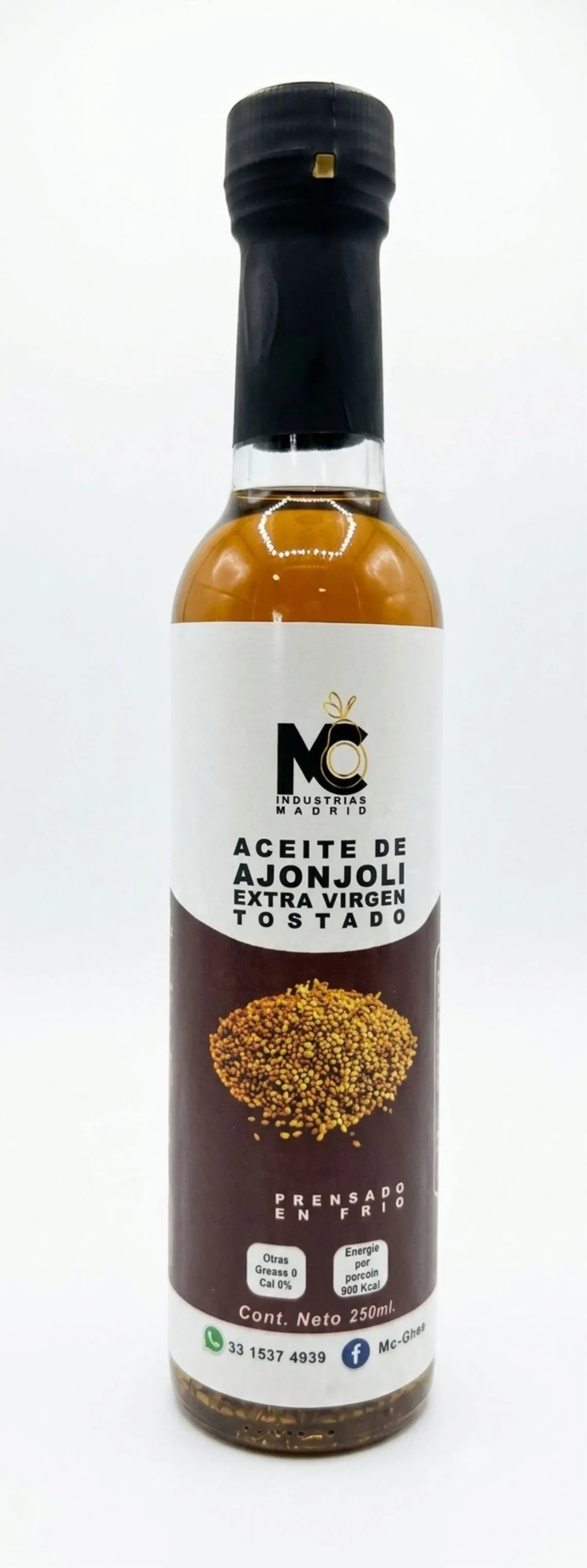 Aceite de Ajonjolí Extra Virgen de .250 ml