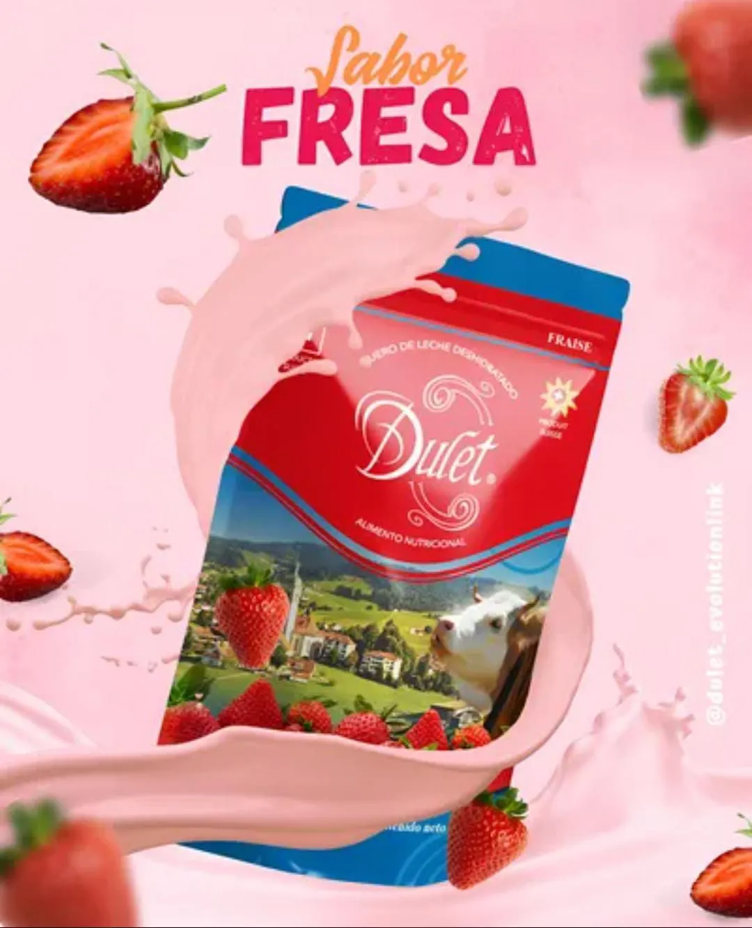 Dulet, Lactosuero Suizo sabor FRESA