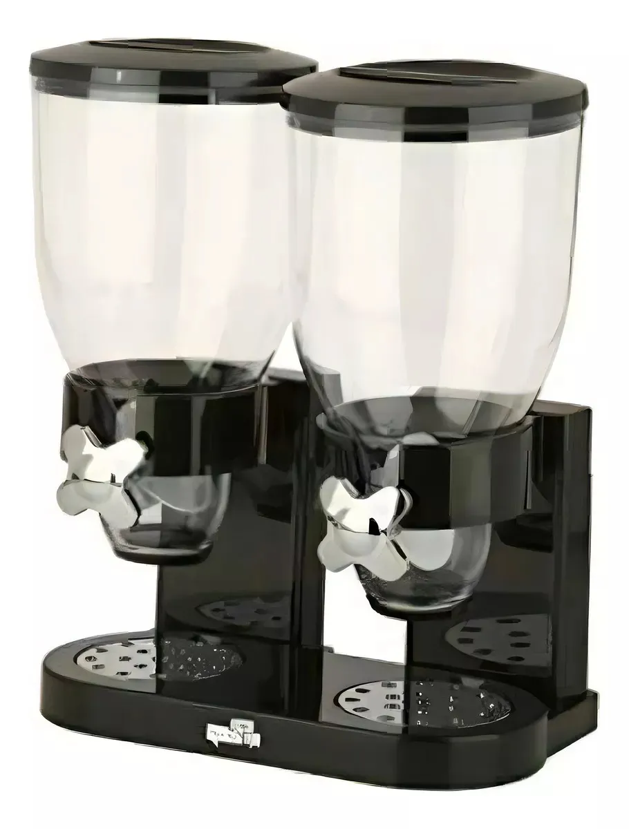 Dispensador Negro Doble Con Base De Acero Elegante Marca Zevro