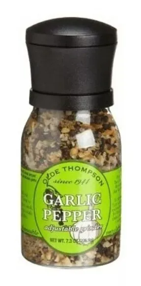 Molino Desechable con Pimienta y Ajo 230 grs Olde Thompson
