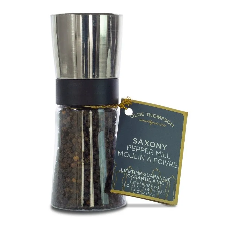 Molino de Pimienta Saxony Tapa en acero inoxidable Marca Olde Thompson