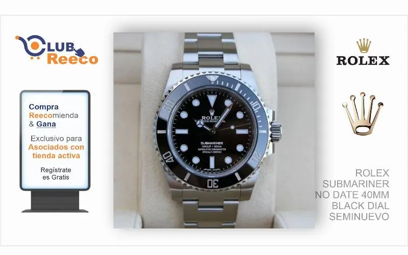 ROLEX SUBMARINER NO DATE 40MM BLACK DIAL 