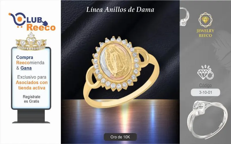 Anillo de Oro de 10 K CV-IMLD- 3-10-01