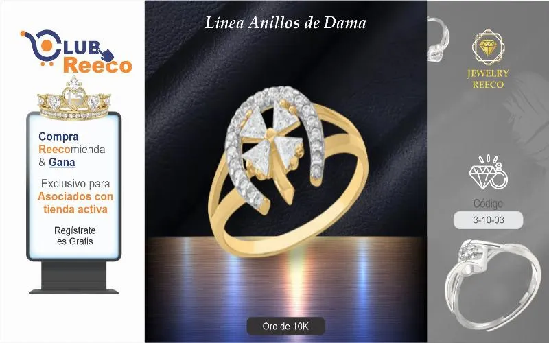 Anillo de Oro de 10 K CV-IMLD- 3-10-03