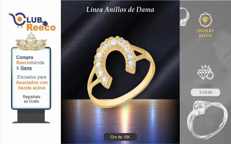 Anillo de Oro de 10 K CV-IMLD- 3-10-04