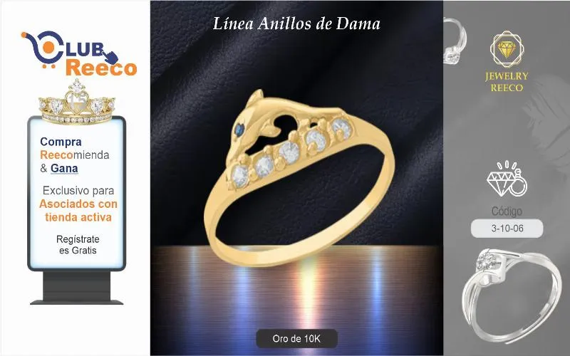 Anillo de Oro de 10 K CV-IMLD- 3-10-06