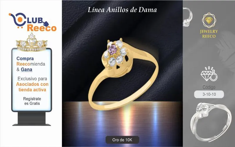 Anillo de Oro de 10 K CV-IMLD- 3-10-10