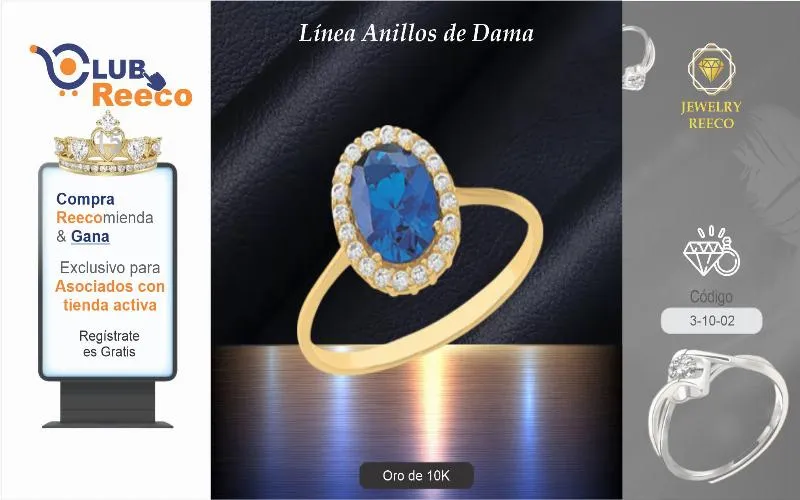 Anillo de Oro de 10 K CV-IMLD- 3-10-02