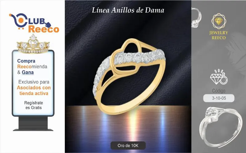 Anillo de Oro de 10 K CV-IMLD- 3-10-05