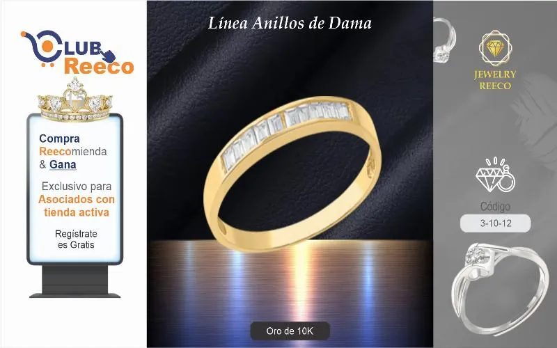 Anillo de Oro de 10 K CV-IMLD- 3-10-12