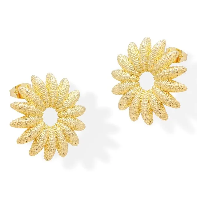 Aretes Sol Oro Laminado