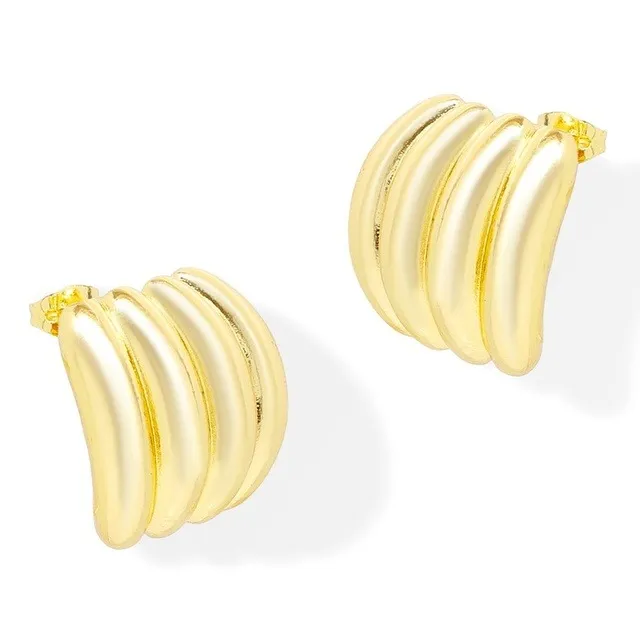 Aretes Arcos Oro Laminado