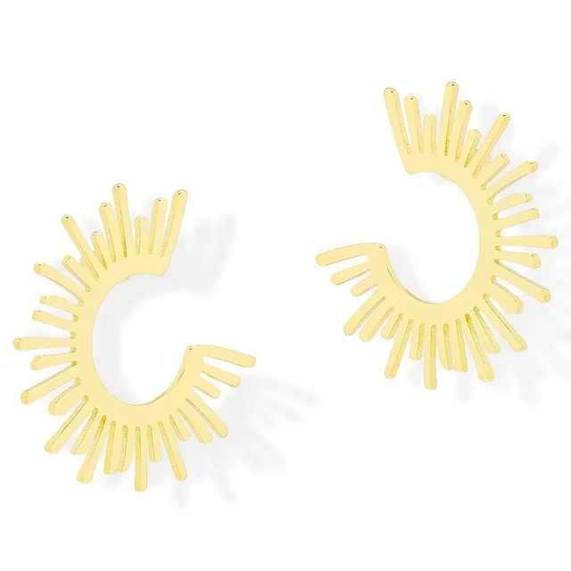 Aretes Soleil en Oro Laminado