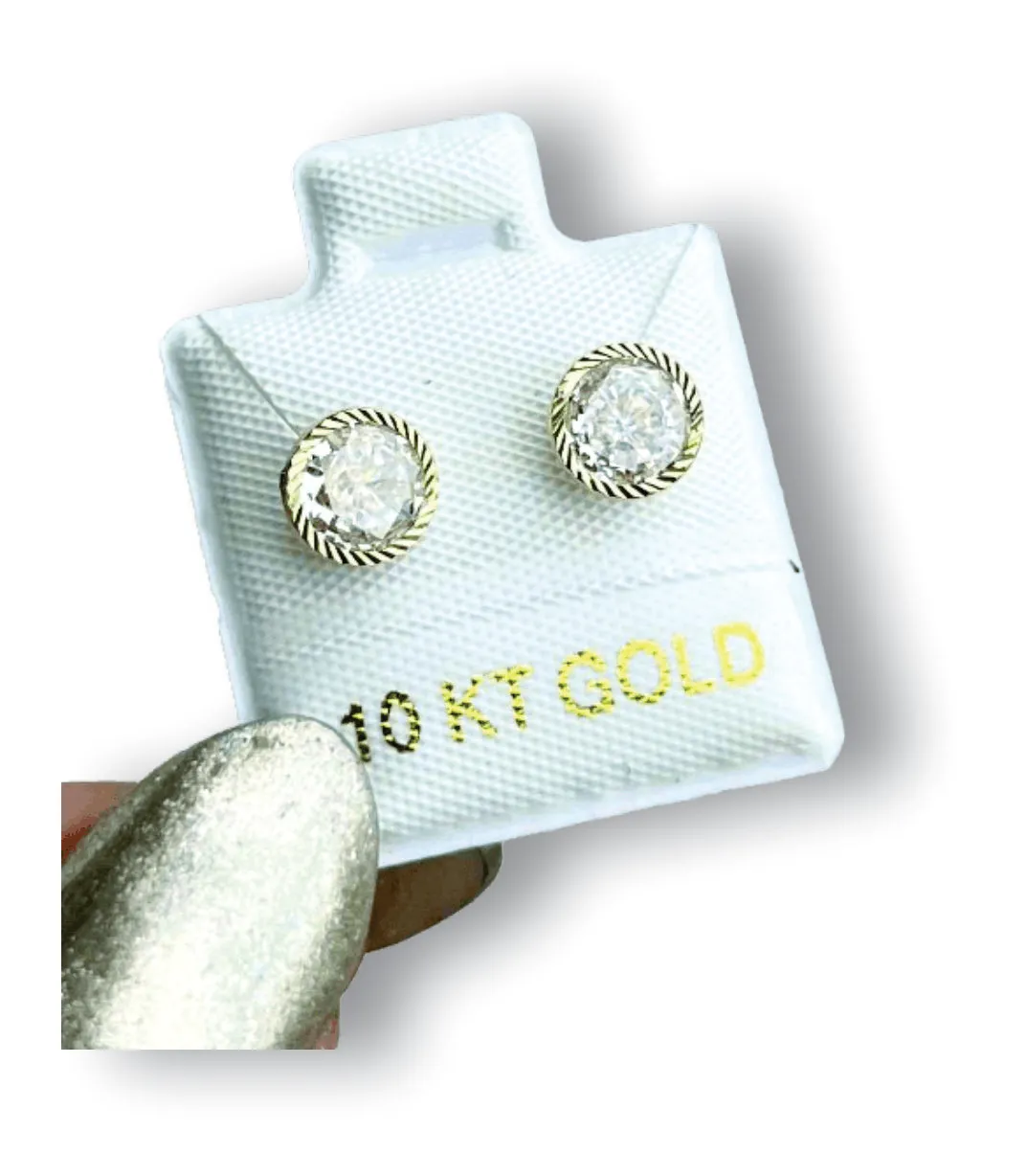 Bisel Diamantado #6 Aretes en Oro de 10 K