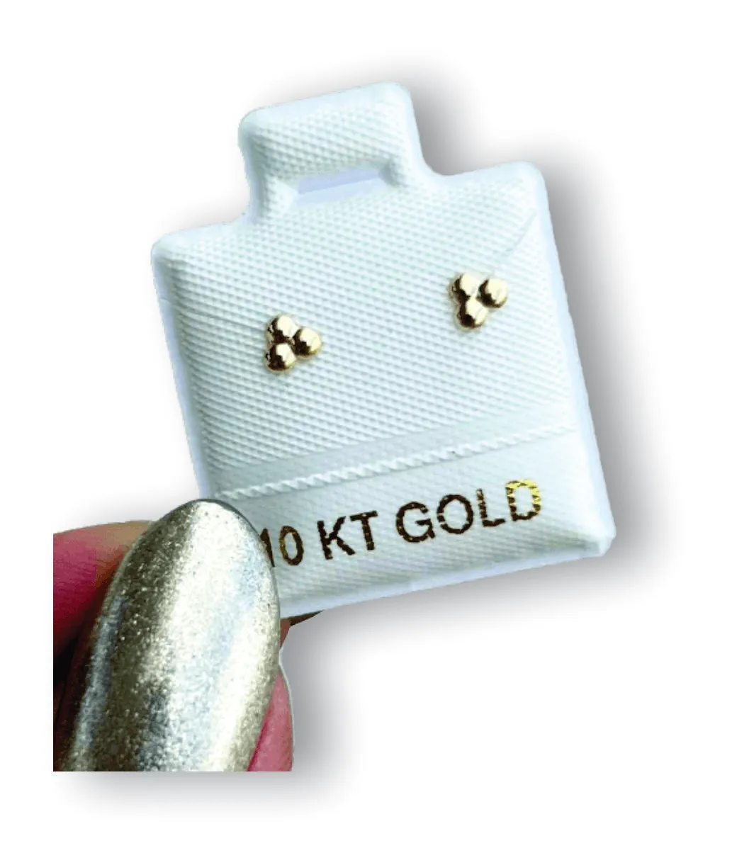 3 puntos Aretes en Oro de 10 K
