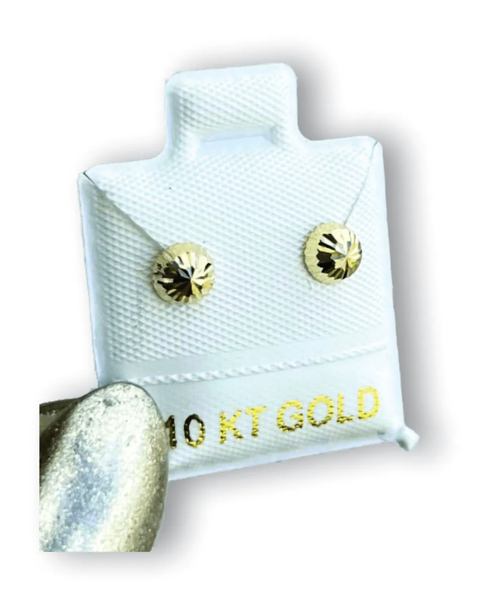 Hongo #3 Aretes en Oro de 10 K