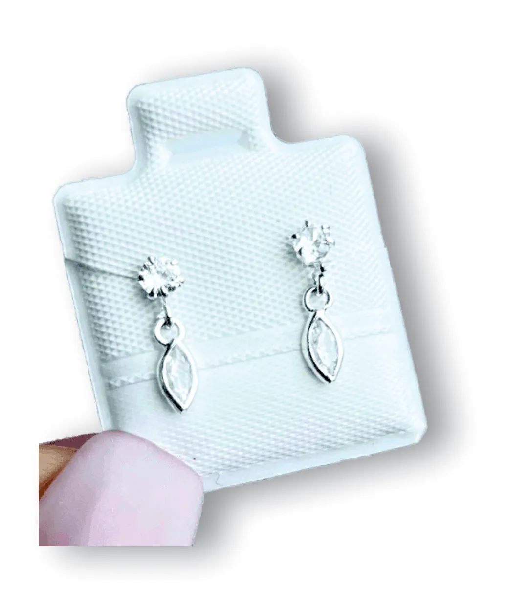 Recto Hoja Aretes en plata .925