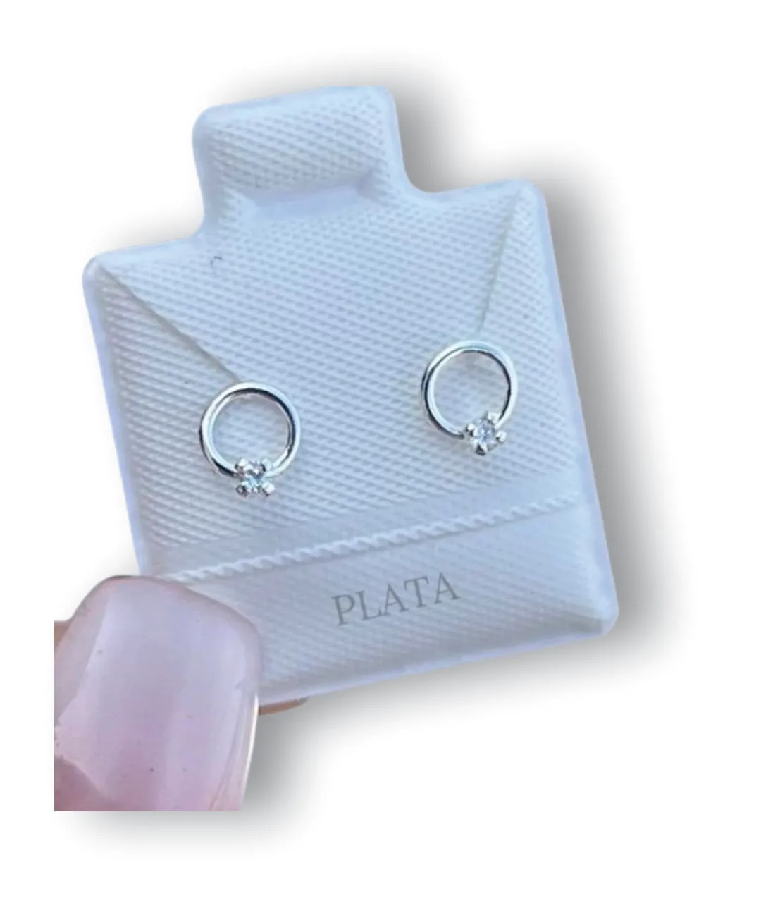 Círculo Zirconia en Plata