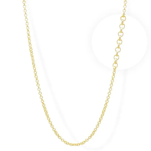 Cadena Rolo 3mm 45cm Oro Laminado