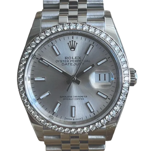 ROLEX DATEJUST  SILVER 36MM