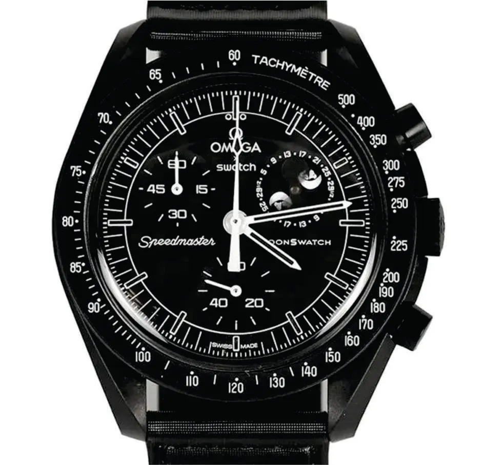 OMEGA X SWATCH  MOON FHASE  BLACK  42MM
