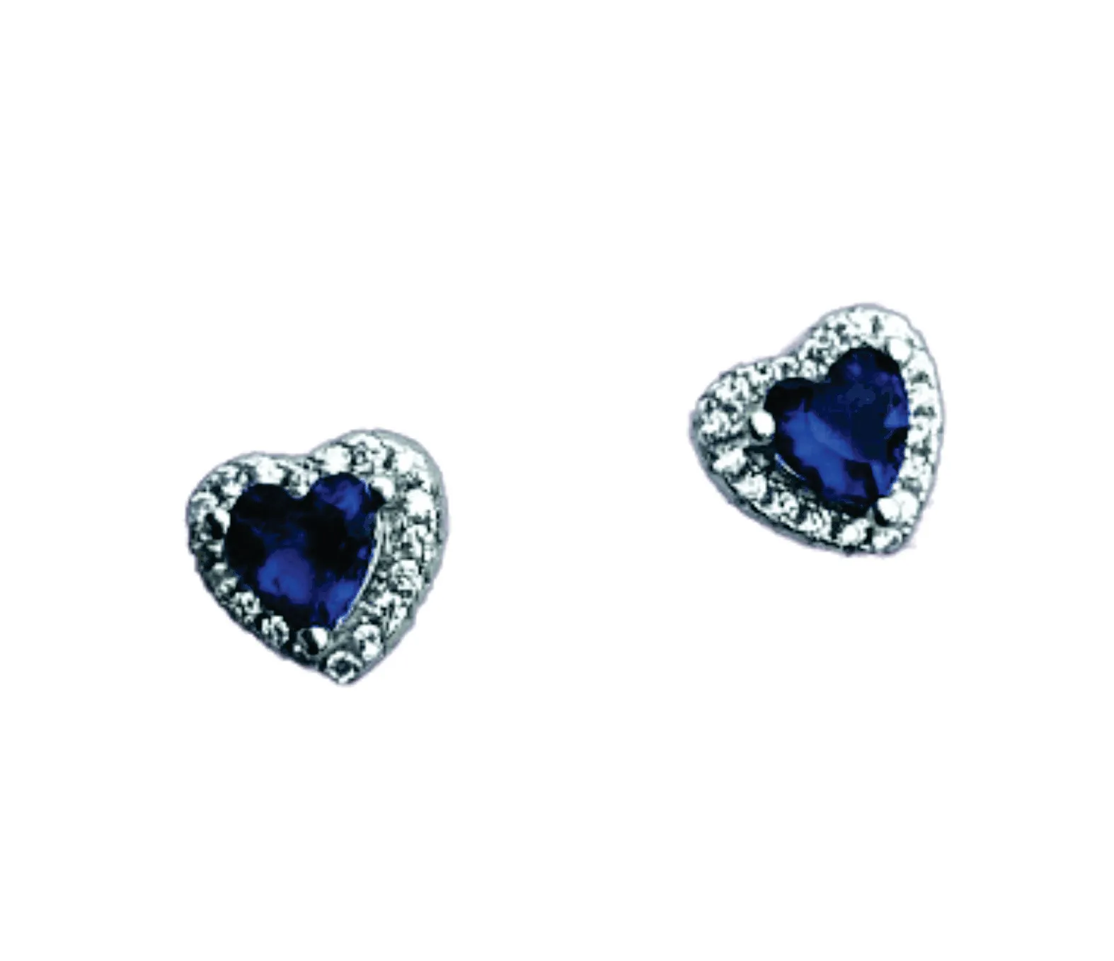 Broquel Corazón Azul Broquel en plata .925