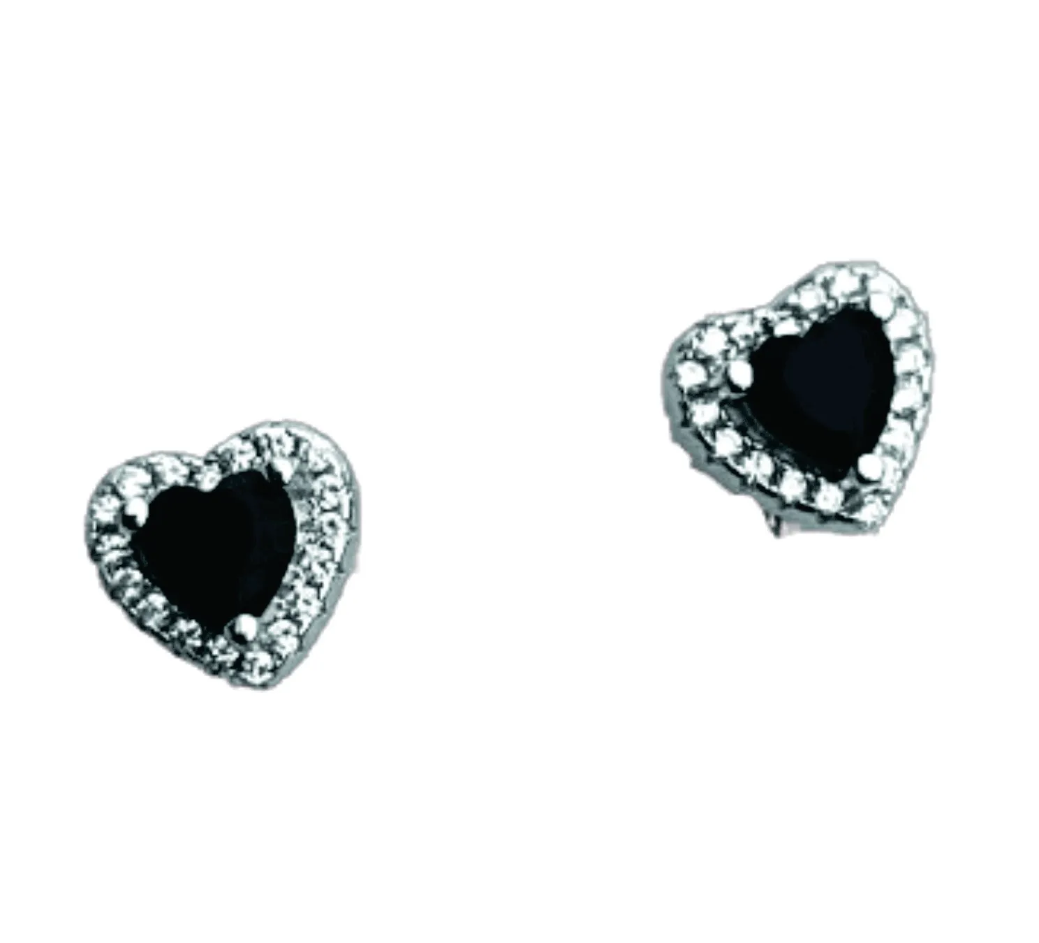 Broquel Corazón Negro Broquel en plata .925
