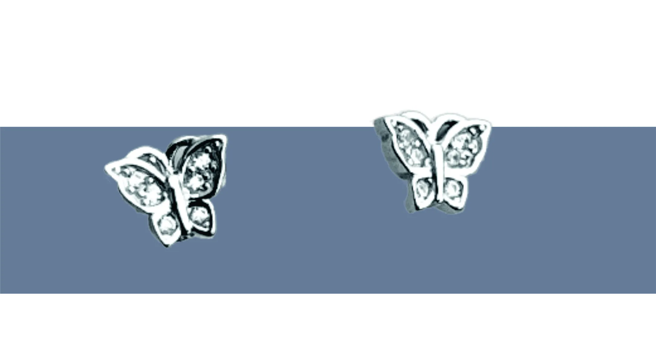 Broquel Mariposa Zirconia, Broquel en plata .925