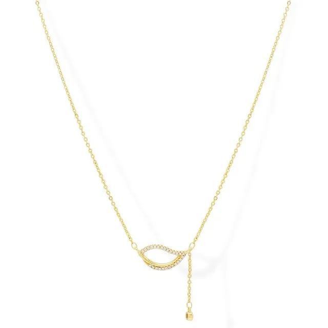 Gargantilla Lagrima Zirconia Oro Laminado