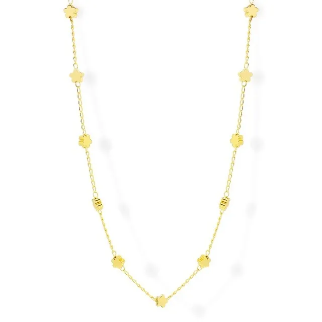 Gargantilla Florecitas en Oro Laminado