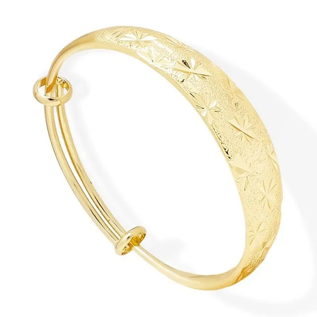 Brazalete Facetado Estrella Oro Laminado