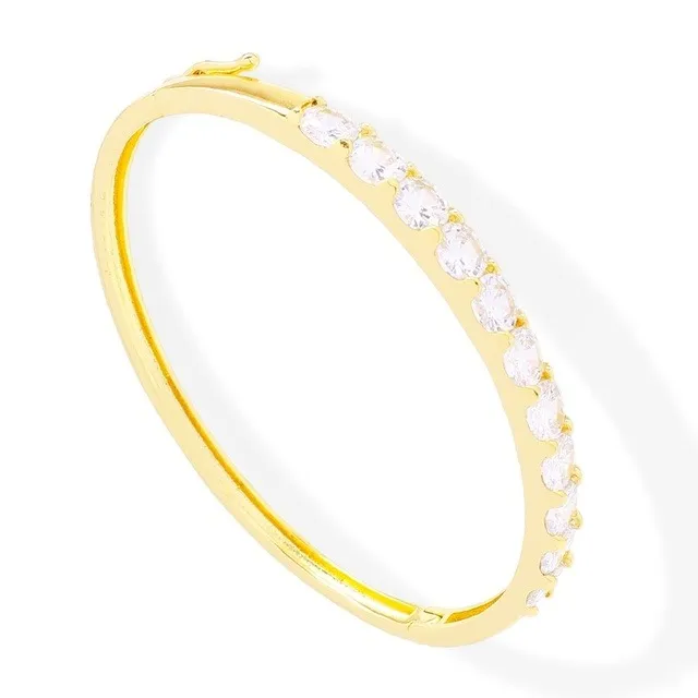Brazalete Anastasia Zirconia Oro Laminado