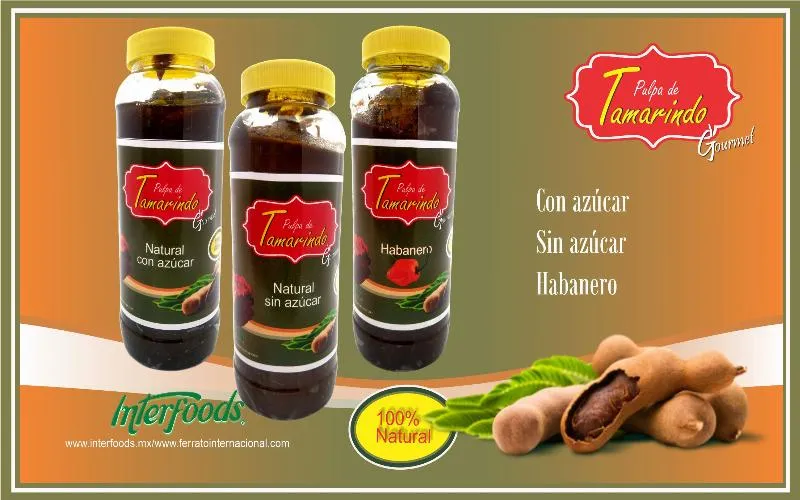 Tamarindo Pulpa Natural sin Azúcar