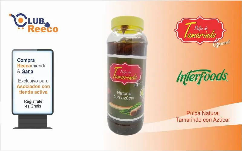 Pulpa Natural Tamarindo con Azúcar