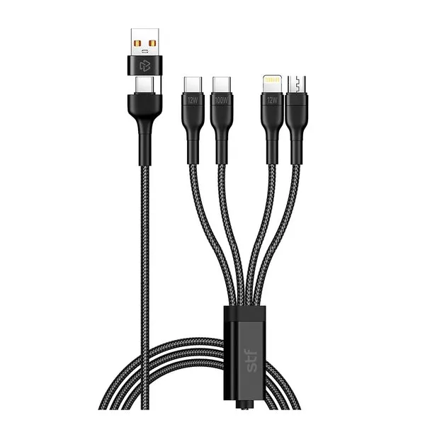Cable para celular | STF 4 en 2 | 1.8 m Carga ultra rápida 3A