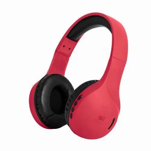 Audífonos inalámbricos On ear | STF Hoss | 7hrs uso función dual rojo
