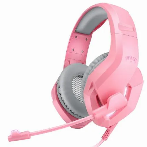 Audífonos Gamer On-ear | STF Beast Muspell Tournament | Hi-Fi gaming para computadora Rosa