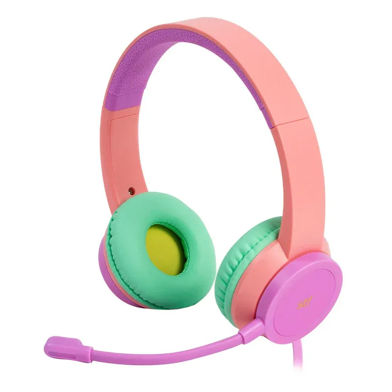 Audífono Alámbrico On-ear STF VIVA! Para computadora, Micrófono, Rosa