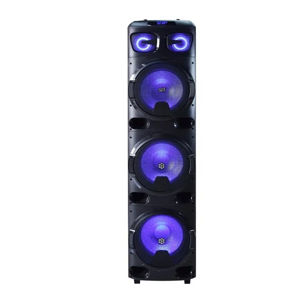 Bafle Bocina | STF Power Block | 12" x 3 pulgadas Ruedas Karaoke 200W función TWS audio inalámb