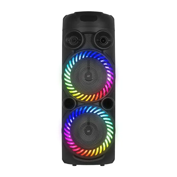 Bocina inalámbrica portátil | STF Tower Fest | 8" x 2 pulgadas 4hrs uso 65W función TWS