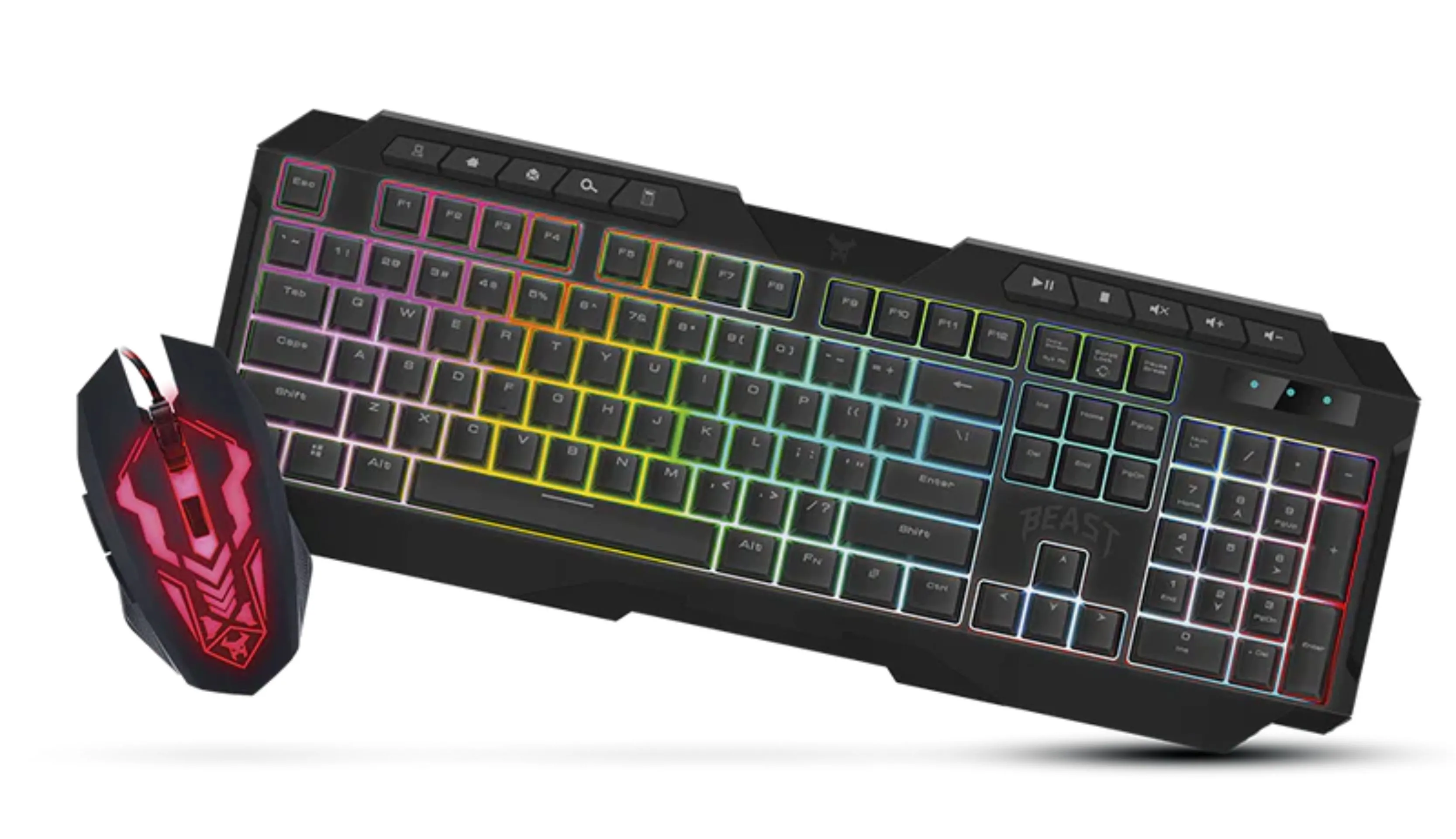 Kit teclado y mouse gamer |STF Beast abysmal |luz led gaming para computadora