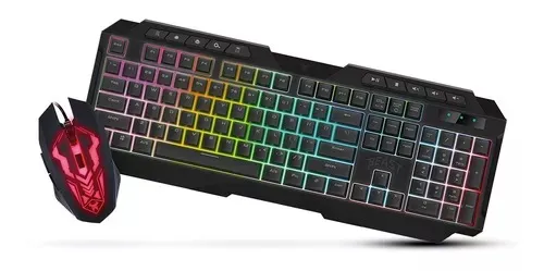 Kit teclado y mouse gamer |STF Beast abysmal |luz led gaming para computadora